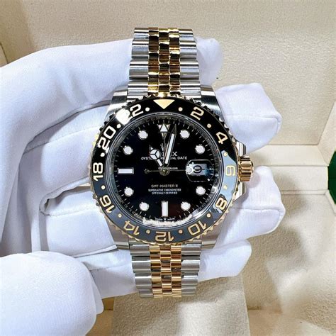 mans two tone rolex date auto watch model gmt master|rolex gmt master 2 colors.